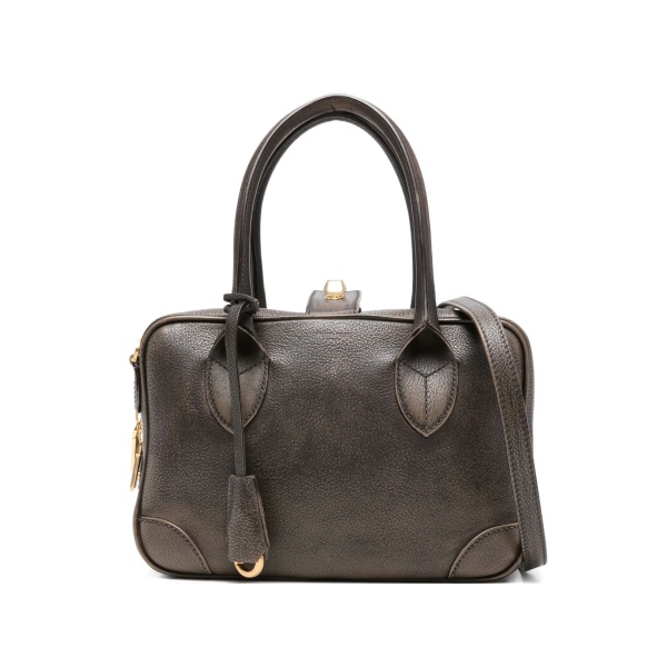 top-handle zip-fastening tote bag