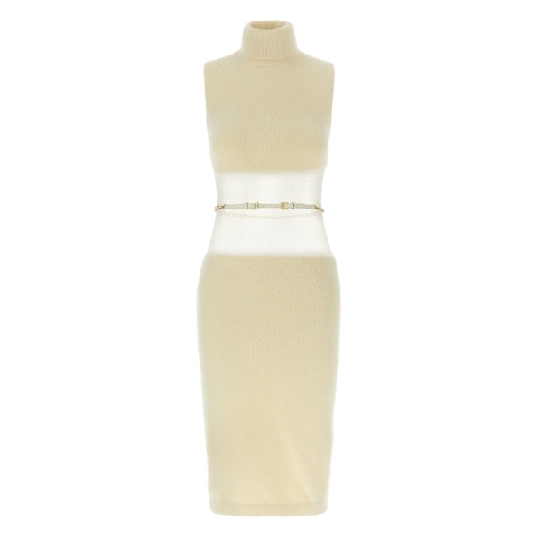 turtleneck midi dress