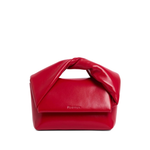 twisted-handle leather tote bag