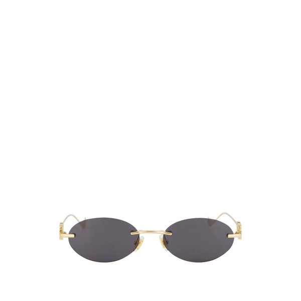 V-logo oval-frame sunglasses