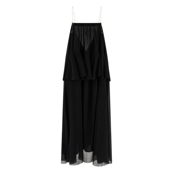 V-neck-detail maxi dress