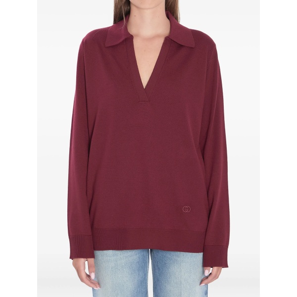 v-neck polo top