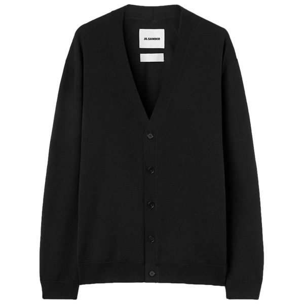 V-neck wool cardigan