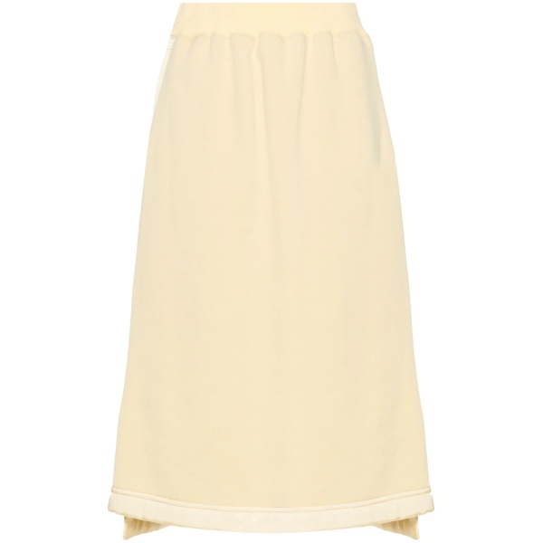 virgin wool-blend midi skirt