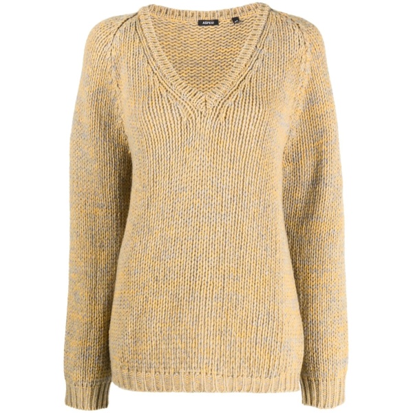 virgin wool V-neck jumper