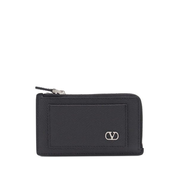 VLogo leather cardholder