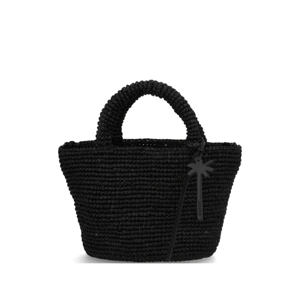 woven handle shoulder bag