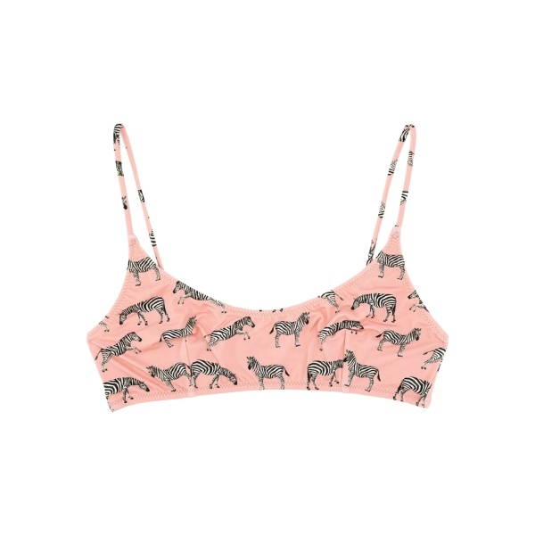 zebra-print bikini top