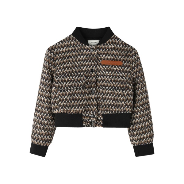 zigzag-patterned bomber jacket