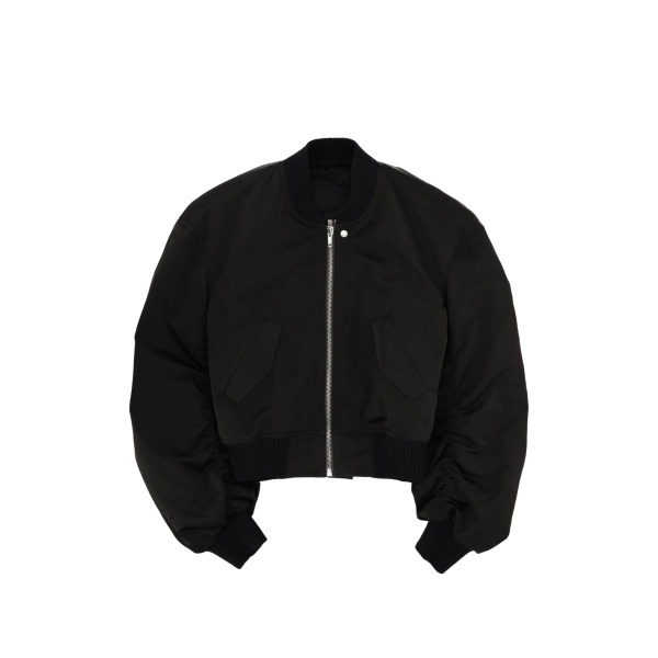 zip-fastenig ribbed bomber jacket