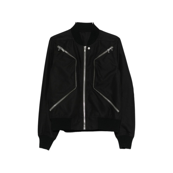 zip-fastening bomber jacket