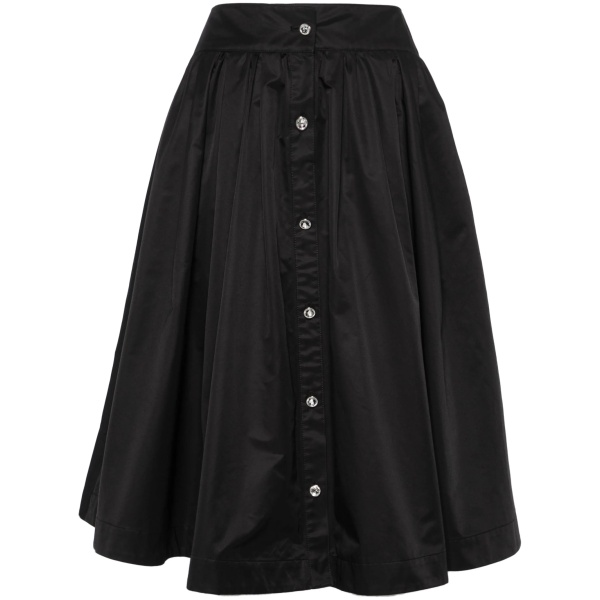 A-line pleated midi skirt
