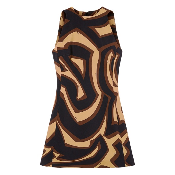 abstract-print A-line dress