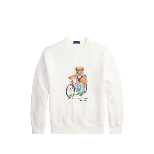 Bear-print crewneck sweatshirt