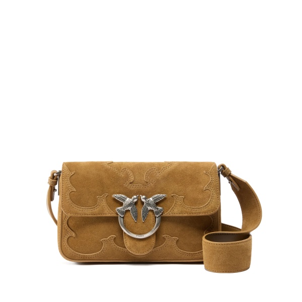 birds-appliqué shoulder bag