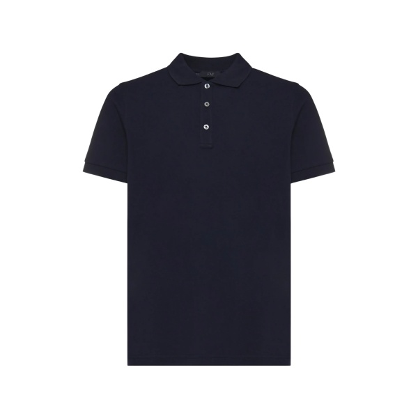 blue polo shirt
