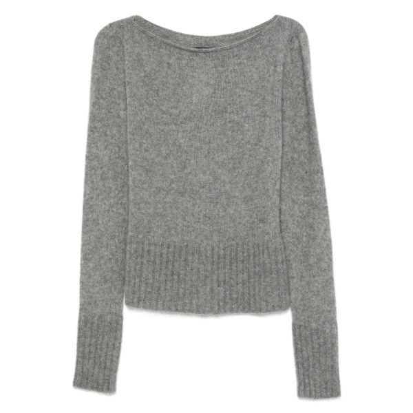 boat-neck cashmere-silk blend sweater