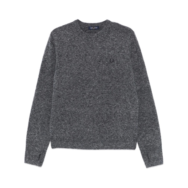 bouclé crew-neck sweater