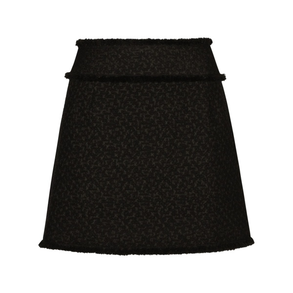 bouclé mini skirt