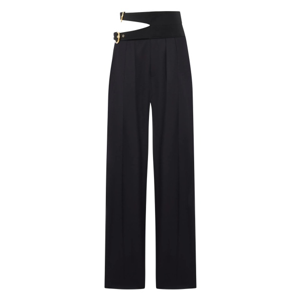buckle high-waisted trousers