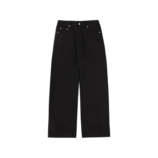 button-fastening cotton jeans