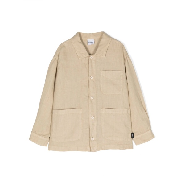 button-fastening linen shirt