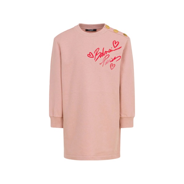 button logo dress