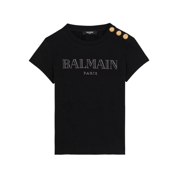 button print T-shirt