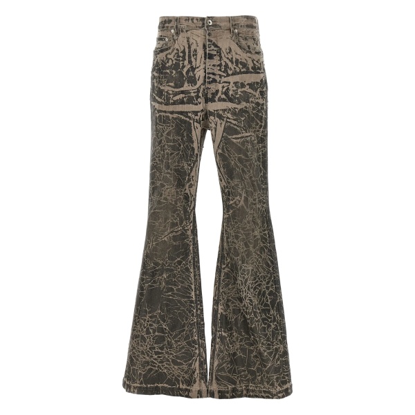 buttoned bootcut jeans