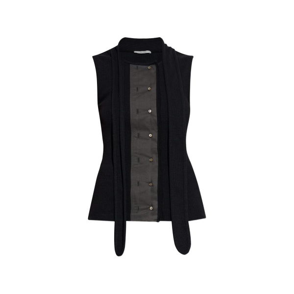 buttoned sleeveless top