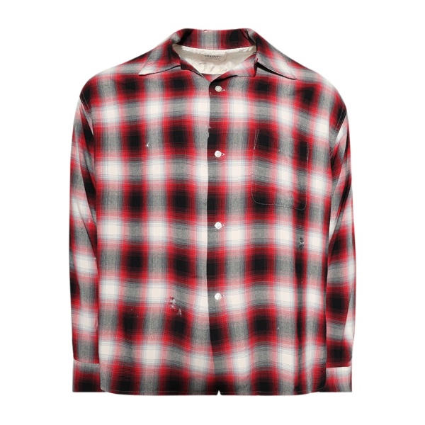 check-print shirt