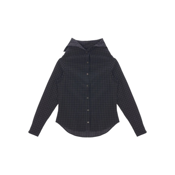 checked long-sleeve shirt
