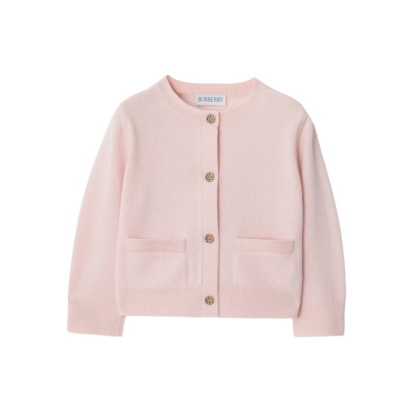 checked-patches buttoned cardigan