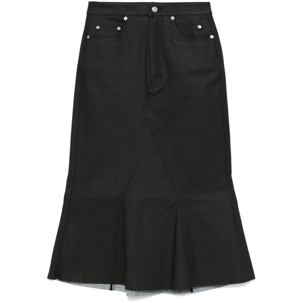 coated midi skirt