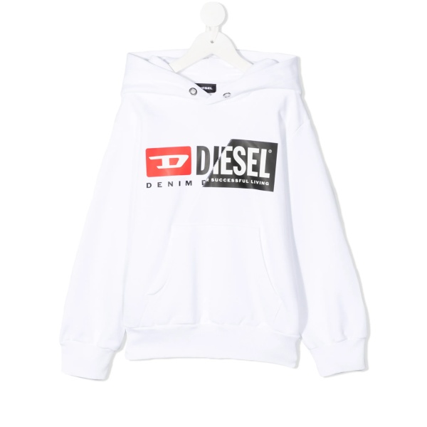 combination-logo print hoodie