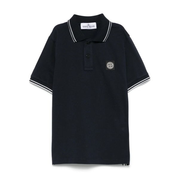 Compass-motif polo shirt