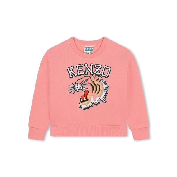 contrasting logo print sweatshirt