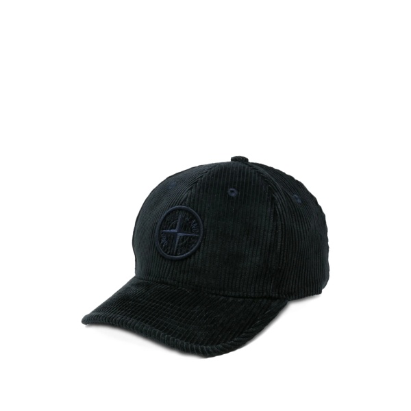 corduroy logo-patch cap