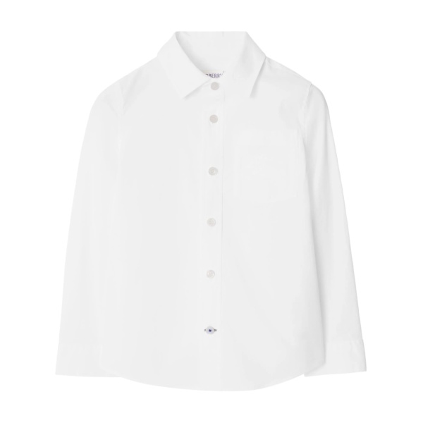 cotton-blend button-down shirt