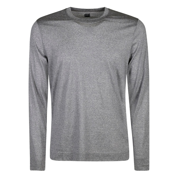 crew-neck long-sleeve T-shirt