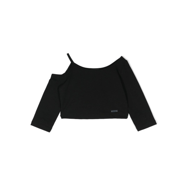 cut-out long-sleeved top