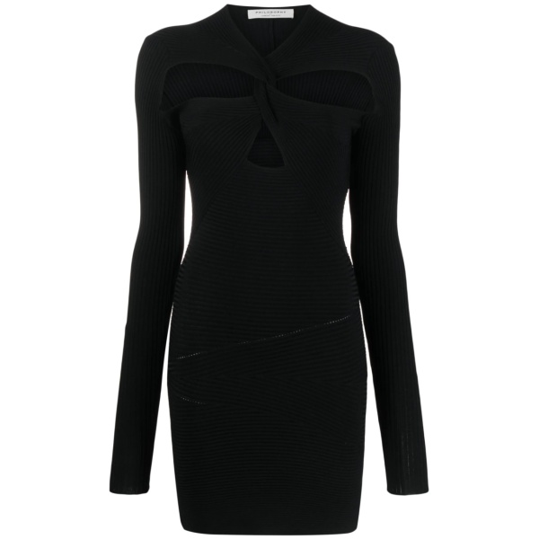 cut-out ribbed minidress