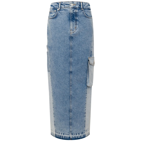 denim maxi skirt
