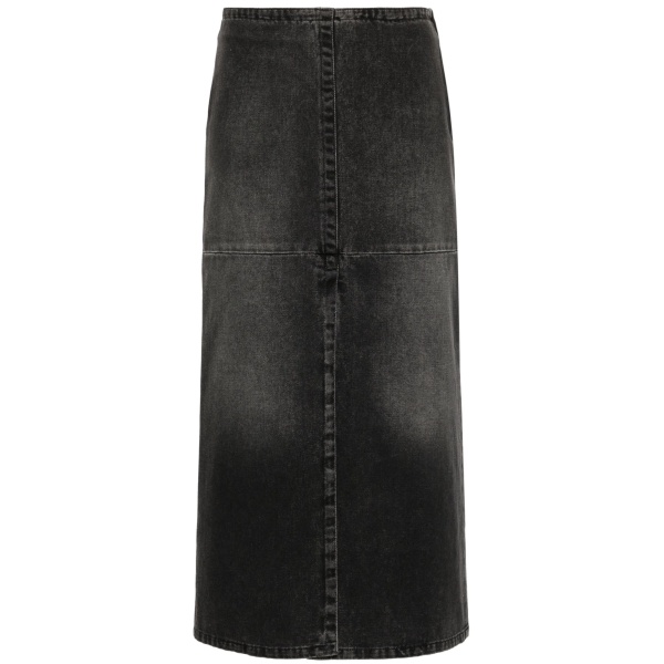 denim midi skirt