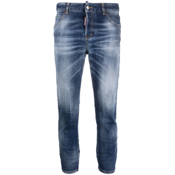 distressed cropped jeans