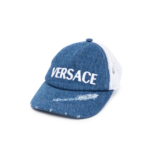 distressed denim baseball cap