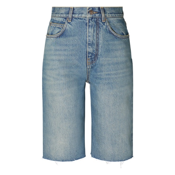 distressed denim shorts