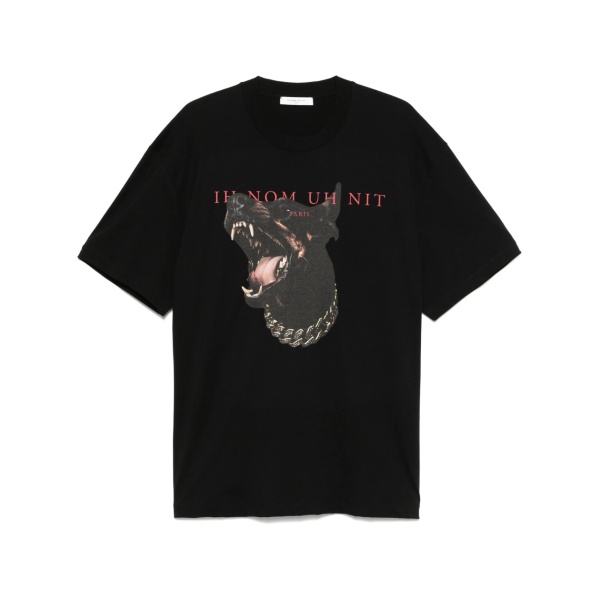 dog-print T-shirt