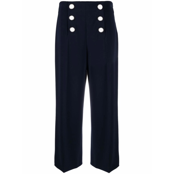double breasted cropped trousers