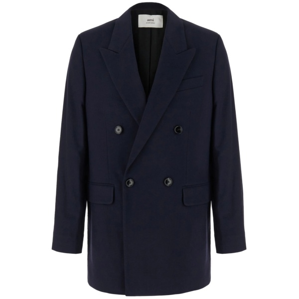 double-breasted virgin-wool blazer